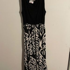 Casual, black maxi dress